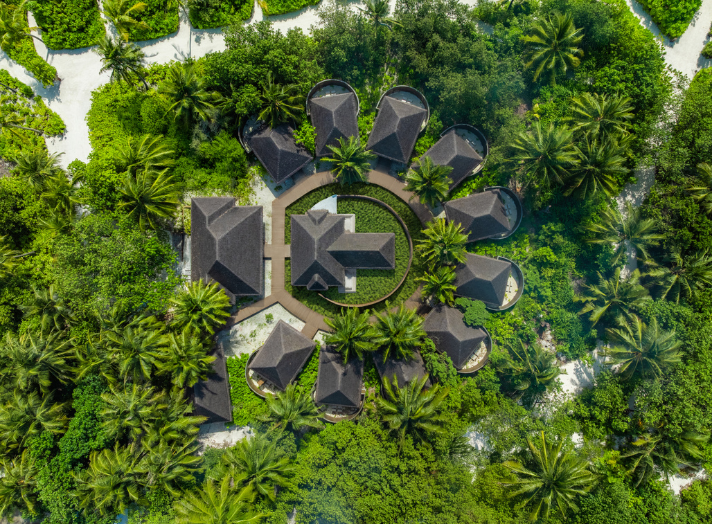 Namm Spa treatment pavilions surrounded by greenery
